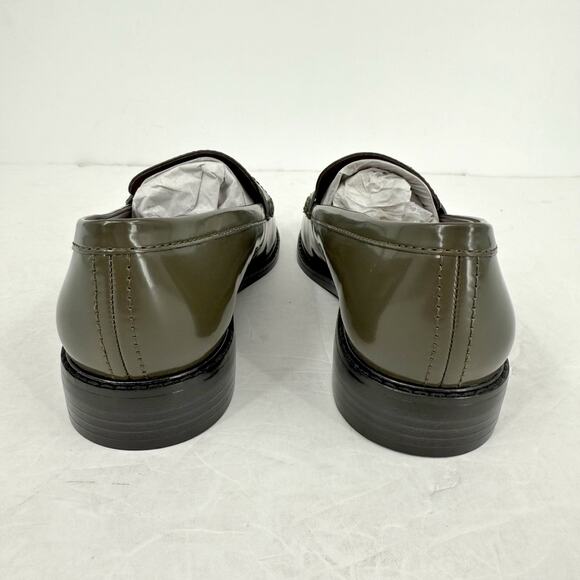 Franco Sarto Womens Alora Penny Loafers US 6.5 M EU 36.5 Green Vegan Patent NIB - Picture 9 of 12